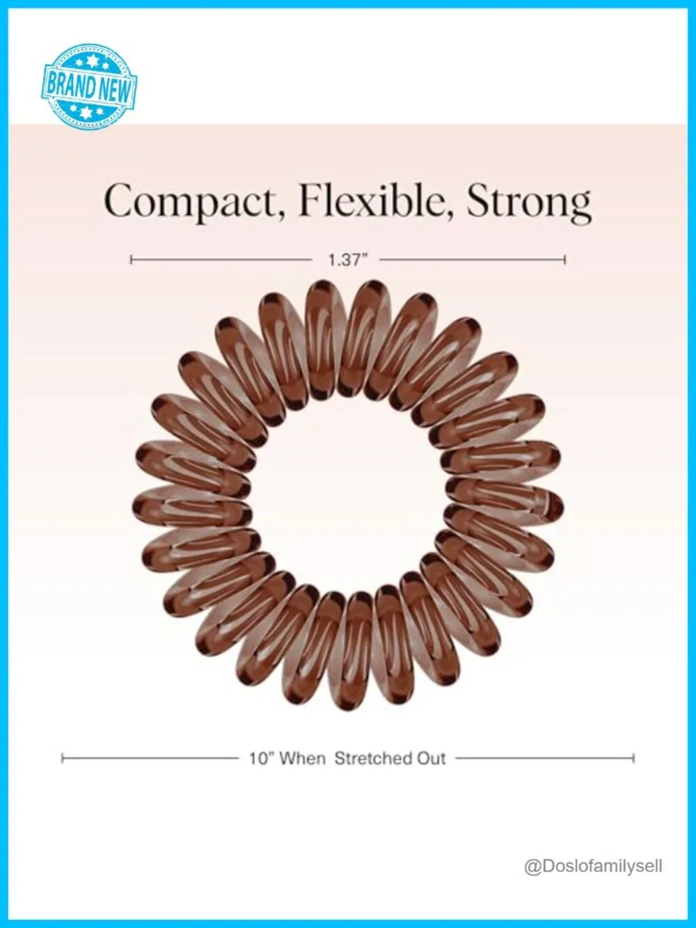 Spiral Hair Ties – No Damage Coil Plastic Ponytail Holders Creaseless Phone
